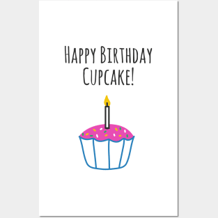 Happy Birthday Cupcake Posters and Art